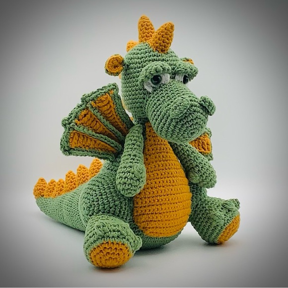 Crocheted Gargoyle Dragon Statue Plush Toy Gift for Kids adults